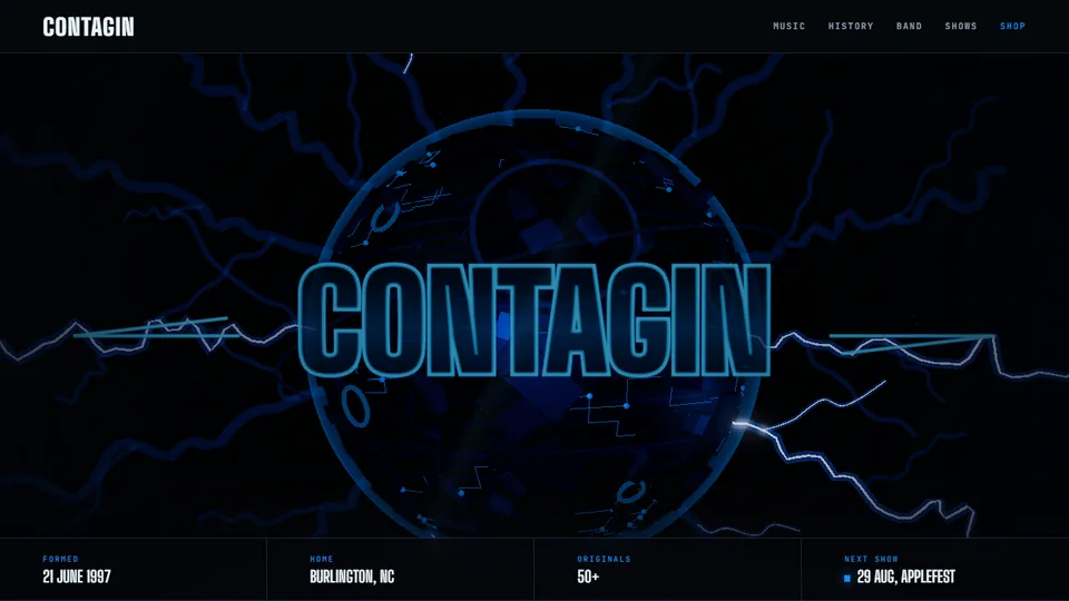 Contagin website preview